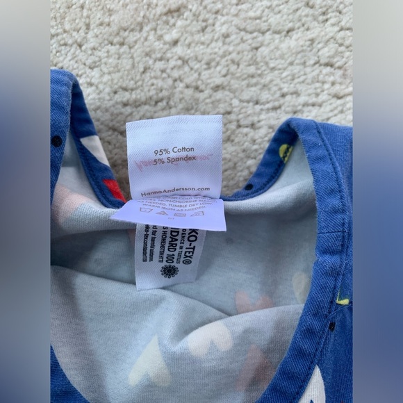 Hanna Andersson Size 120, 6-7, Heart Print Skater Dress - Picture 4 of 8